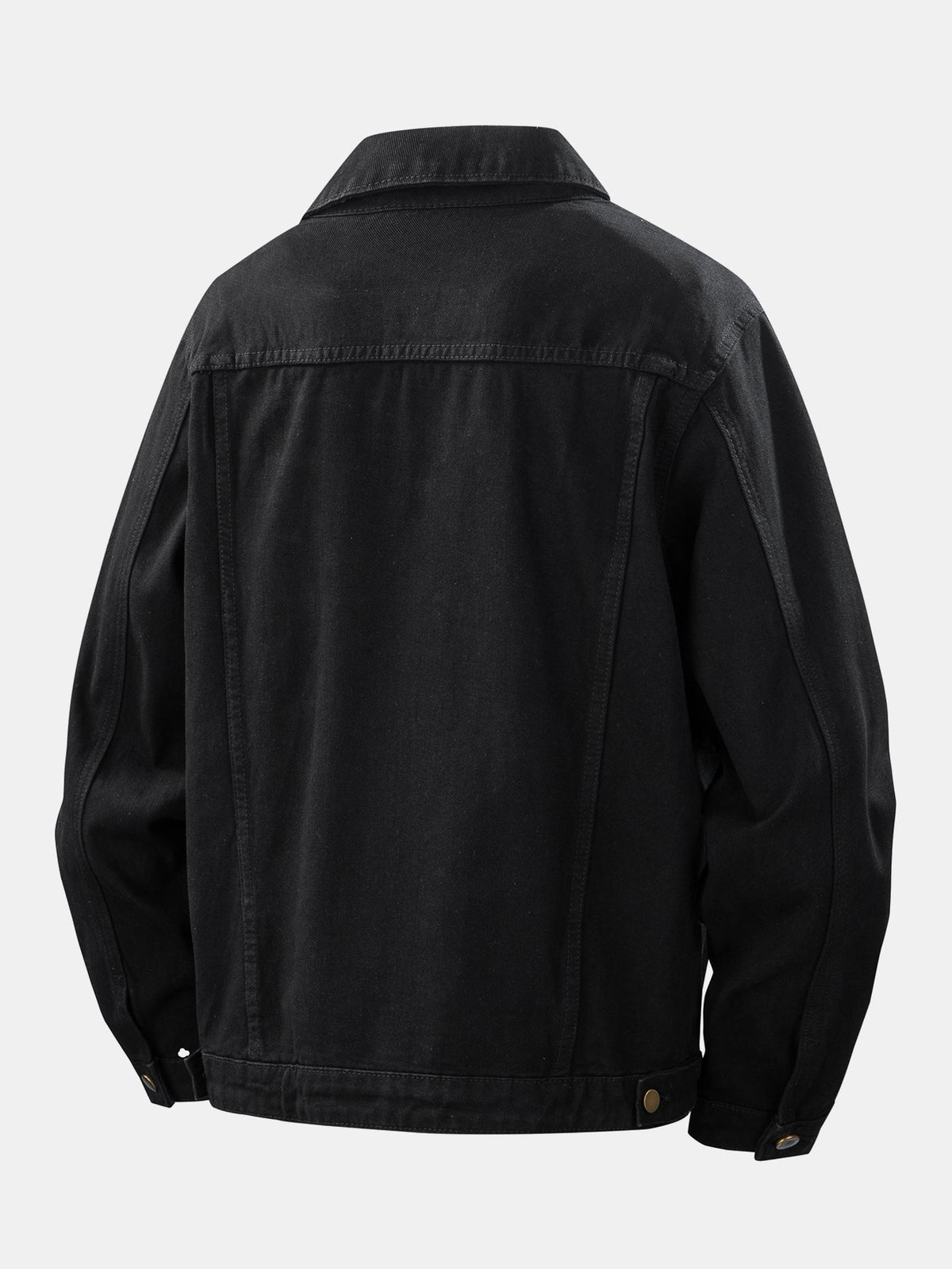 Men's Classic Cotton Denim Jacket – Button Front Regular Fit