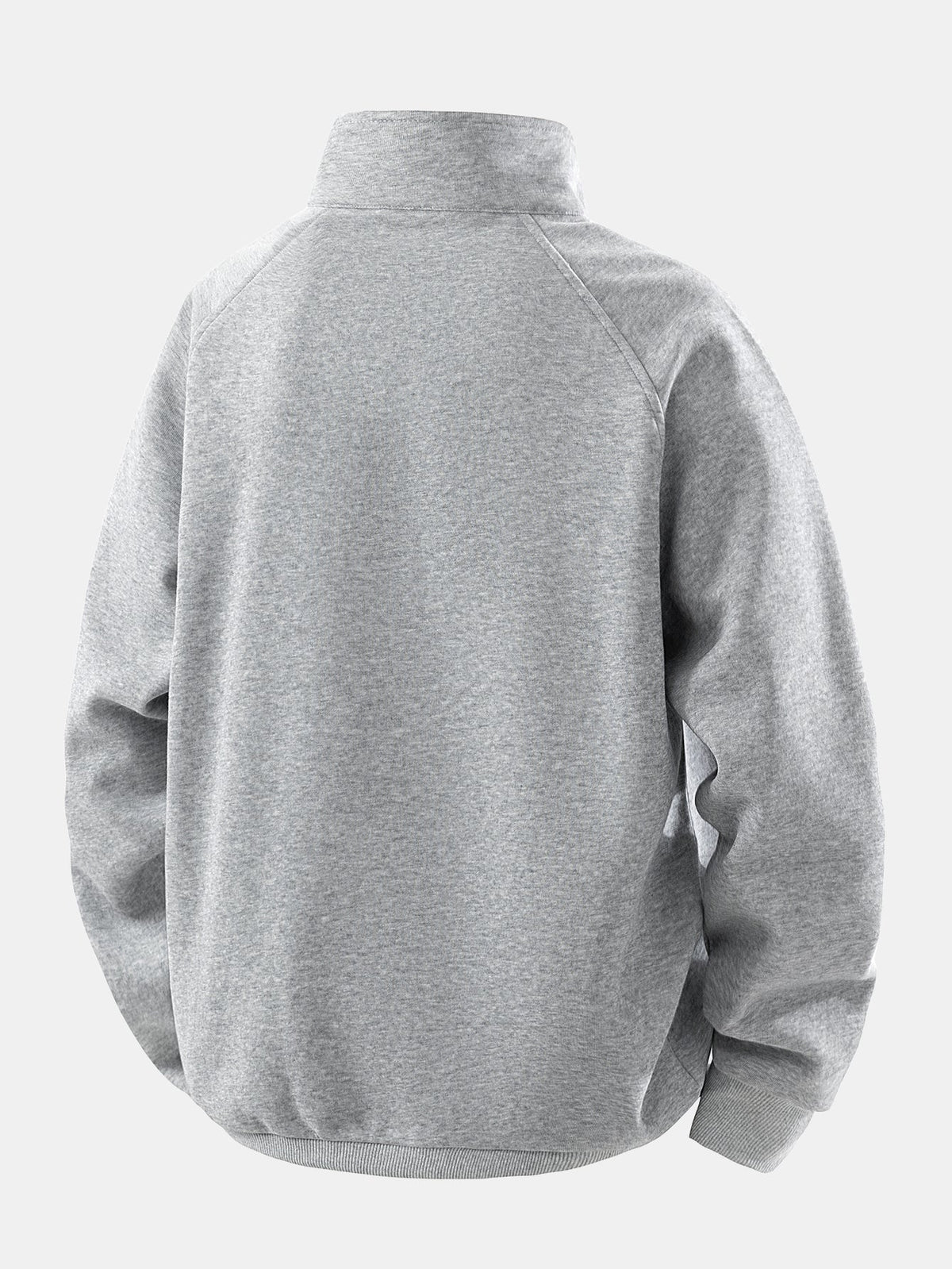 Men's Cotton Blend Quarter Zip Sweatshirt – Relaxed Fit Stand Collar