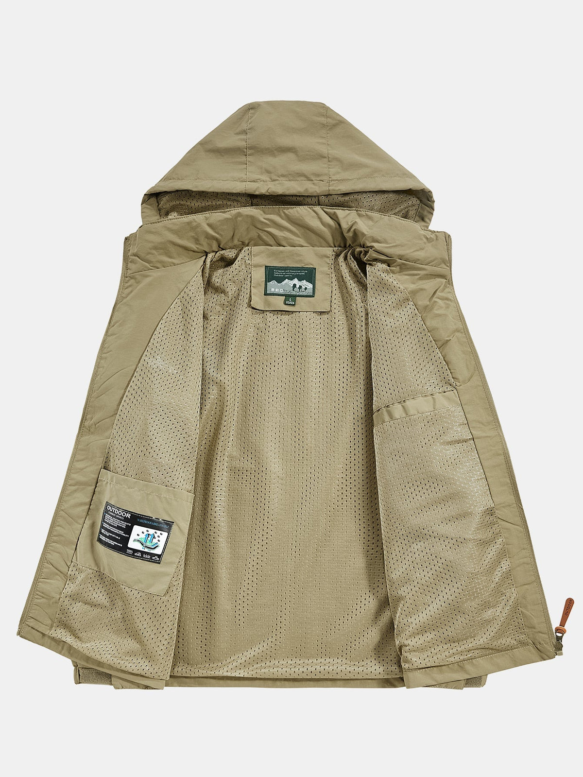 Men's Lightweight Nylon Windbreaker Jacket – Relaxed Fit Zip-Up