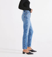 Light Blue Wash High-Rise Slim Tapered Jeans