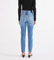Light Blue Wash High-Rise Slim Tapered Jeans