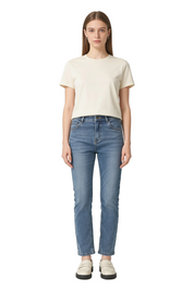 Medium Blue Wash Straight-Leg Jeans