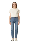 Medium Blue Wash Straight-Leg Jeans