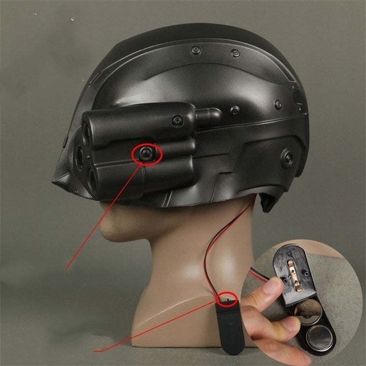 Cyberpunk Full Face Halloween Helmet Mask - Villain Design