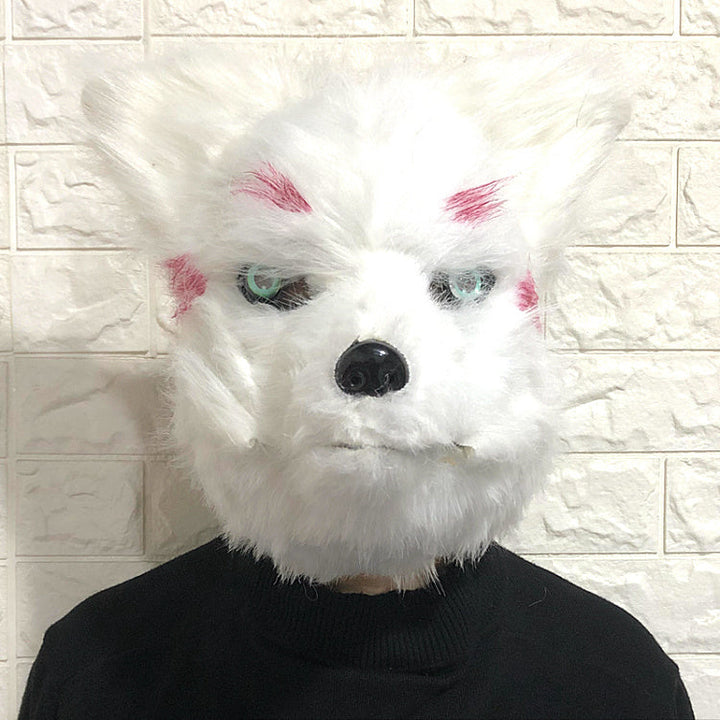 Halloween Animal Head Mask - Wolf & Fox Costume Accessory - Fox