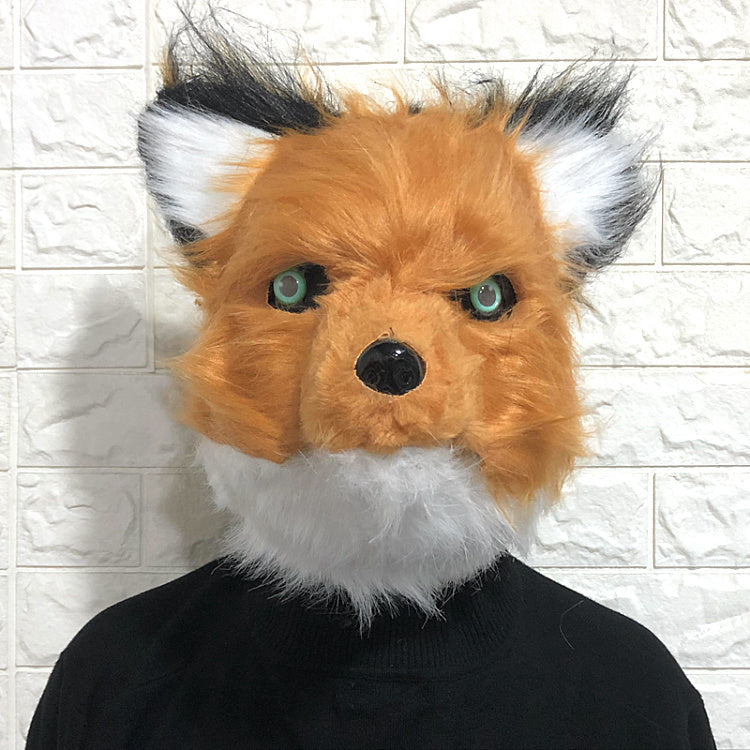 Halloween Animal Head Mask - Wolf & Fox Costume Accessory - Fox