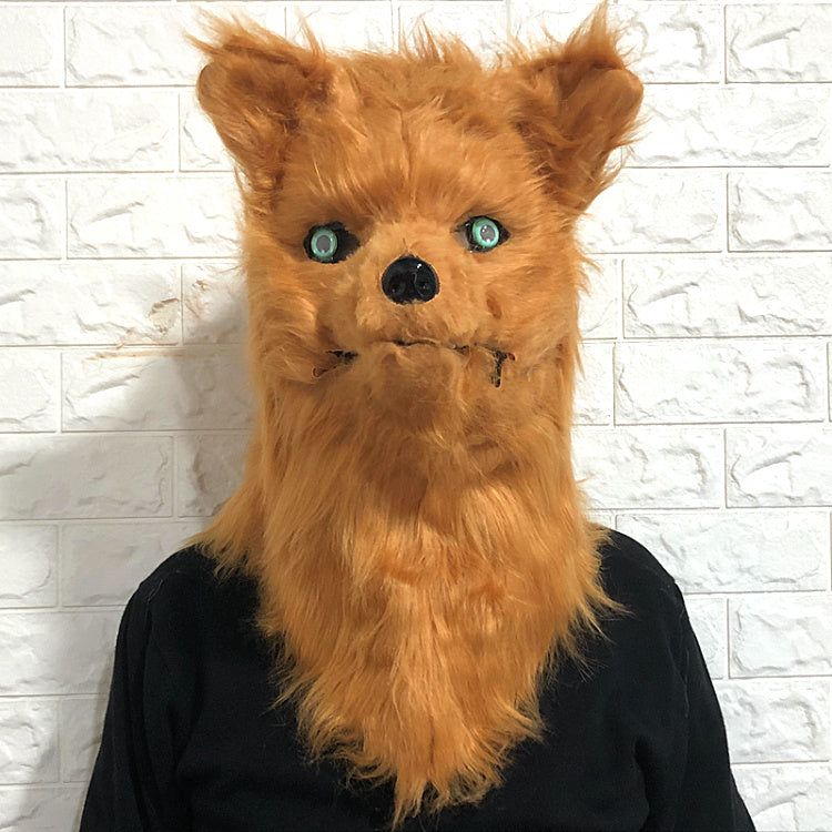 Halloween Animal Head Mask - Wolf & Fox Costume Accessory - Grey Wolf
