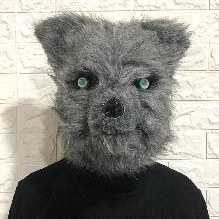 Halloween Animal Head Mask - Wolf & Fox Costume Accessory - White Wolf