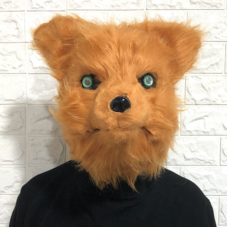 Halloween Animal Head Mask - Wolf & Fox Costume Accessory - White Wolf