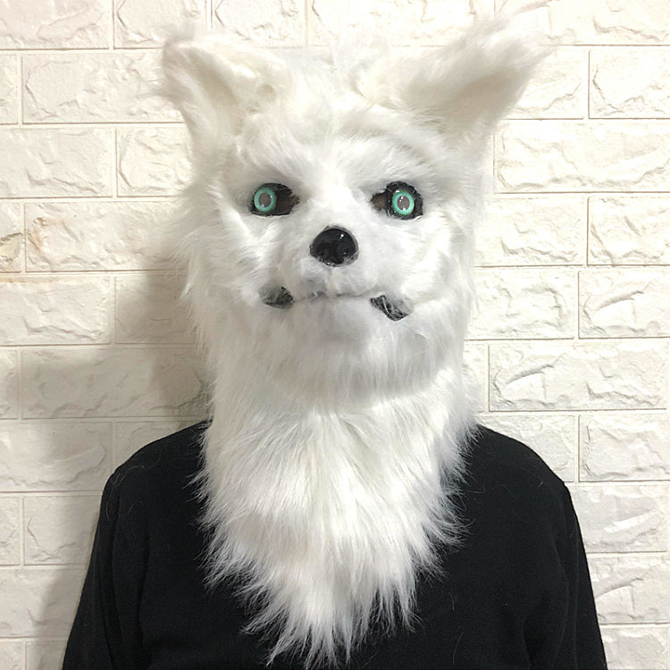 Halloween Animal Head Mask - Wolf & Fox Costume Accessory - Yellow Wolf