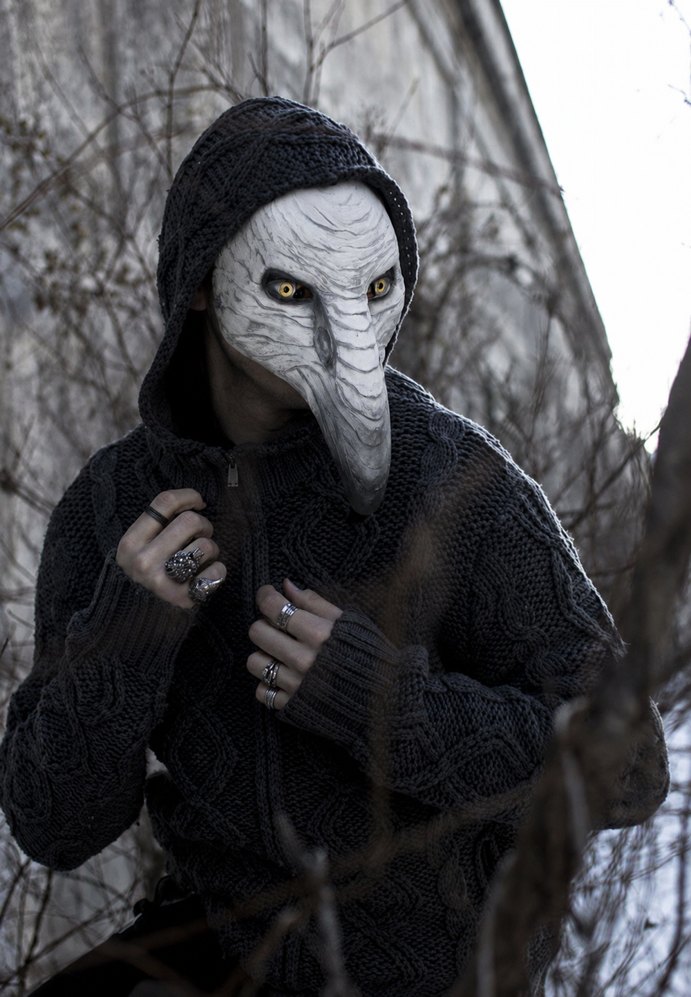 Halloween Beak Mask - Creepy Bird Costume Accessory