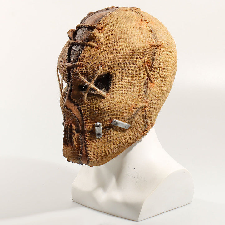 Halloween Bleeding Skull Latex Mask - Horror Costume Headpiece - Skin Tone