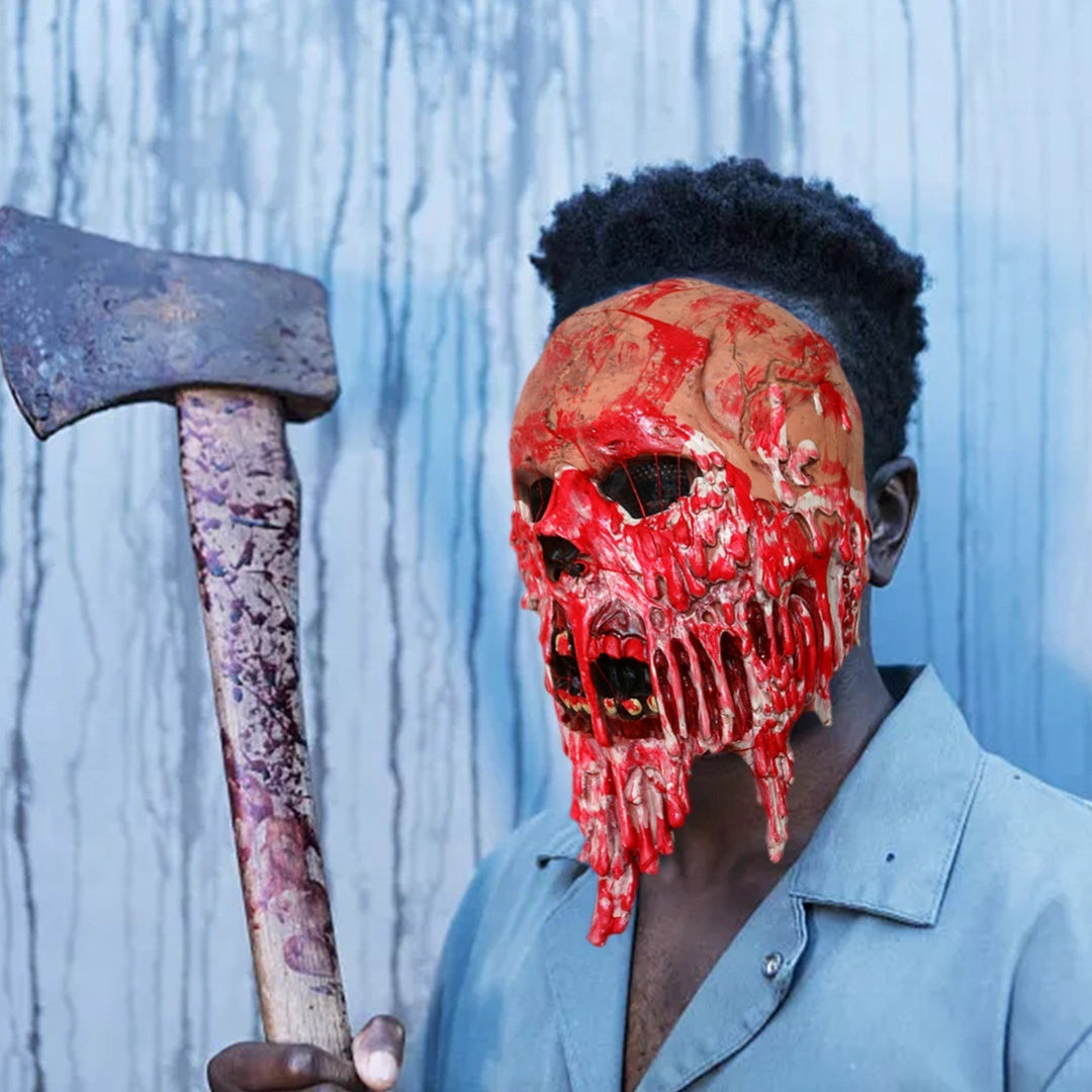 Halloween Bloody Ghost Face Mask - Latex Costume Accessory