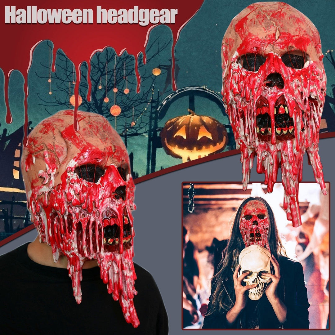 Halloween Bloody Ghost Face Mask - Latex Costume Accessory