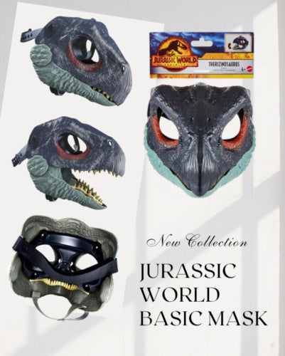 Halloween Blue Dinosaur Mask - Sickle Claw Headpiece