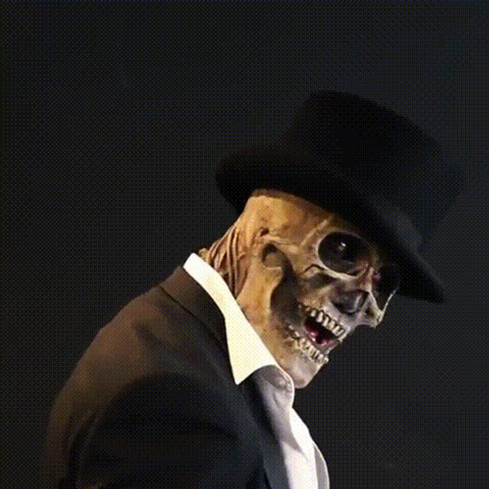 Halloween Brain Skeleton Mask - Latex Party Accessory - Brain Skeleton