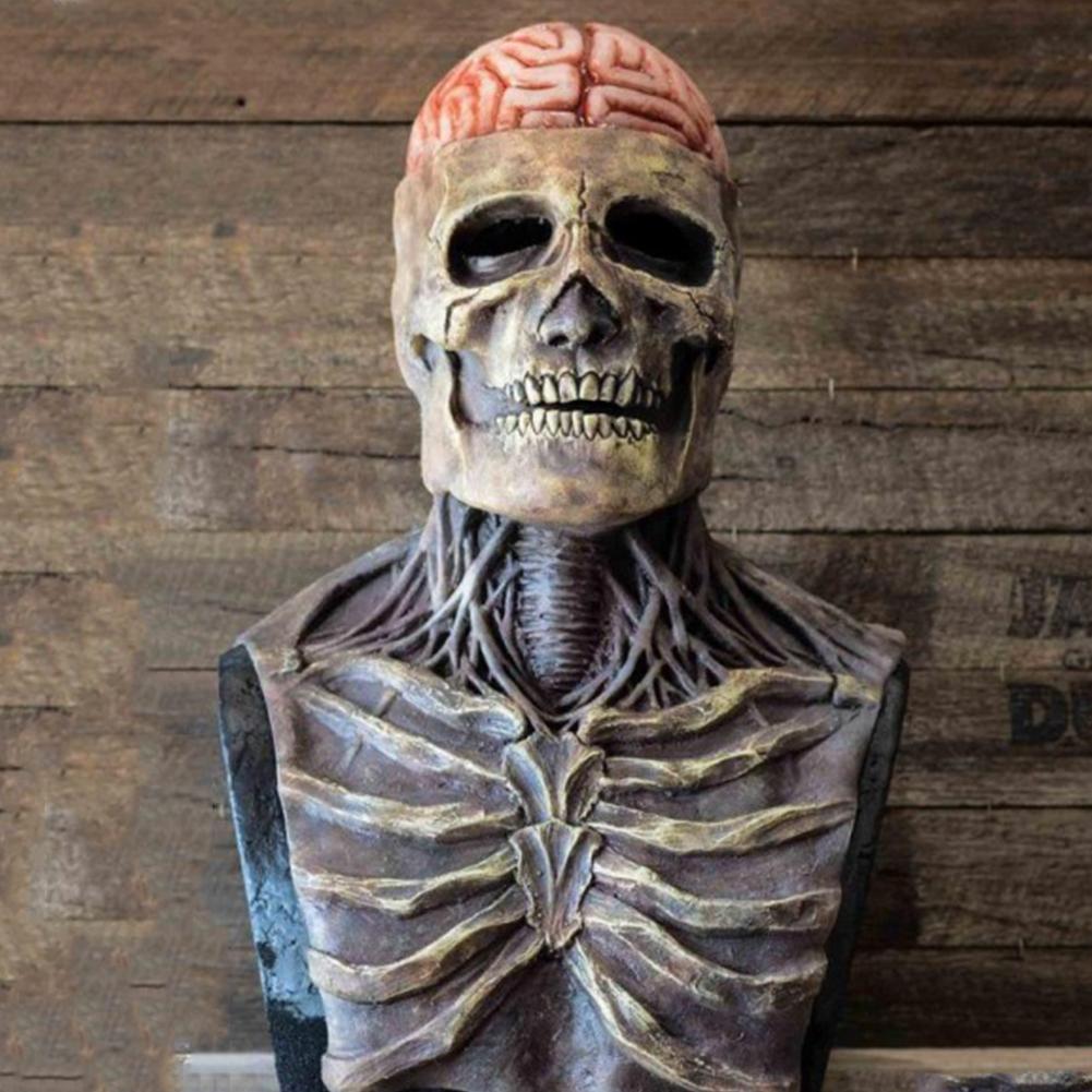 Halloween Brain Skeleton Mask - Latex Party Accessory