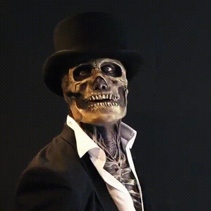 Halloween Brain Skeleton Mask - Latex Party Accessory