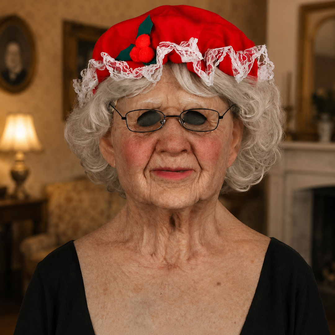 Halloween Character Mask – Full Face Costume Party Accessory - Red-Hatted Grandma