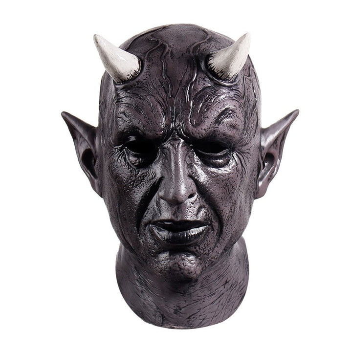 Halloween Demon Horn Mask Latex Headpiece - Party Costume Accessory