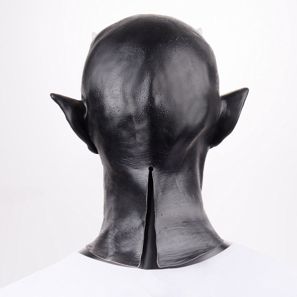 Halloween Demon Horn Mask Latex Headpiece - Party Costume Accessory