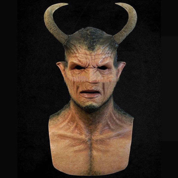 Halloween Devil Mask Full Head - Red Demon Costume Accessory