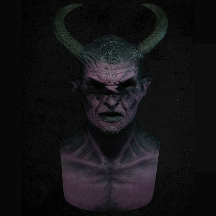 Halloween Devil Mask Full Head - Red Demon Costume Accessory