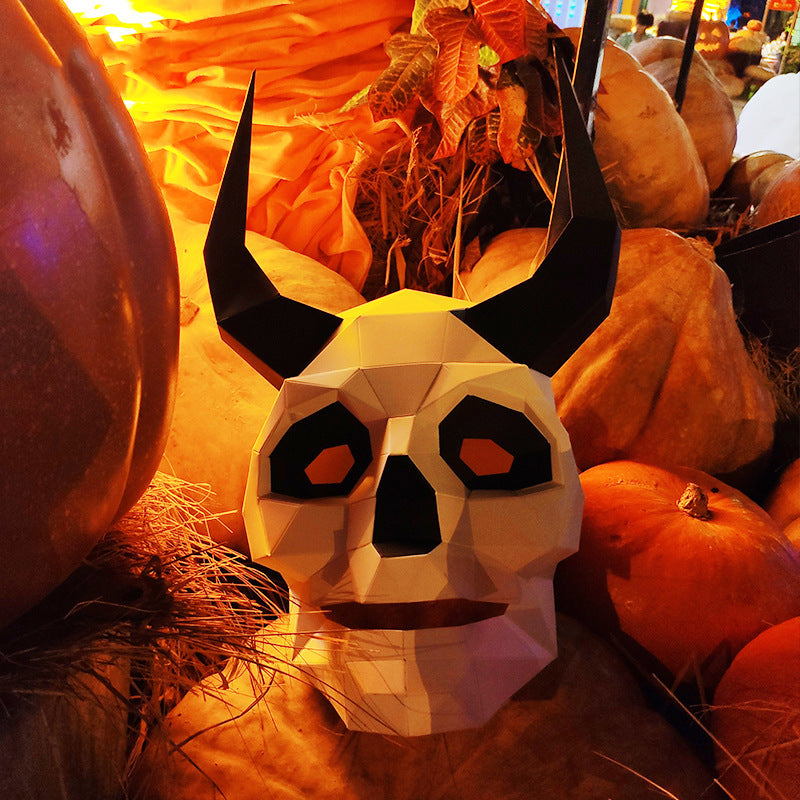 Halloween Devil Skull Mask - DIY Paper Craft Kit