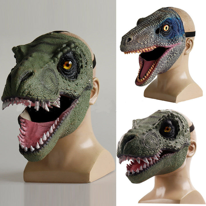 Halloween Dinosaur Mask with Moving Mouth - Latex Costume Accessory