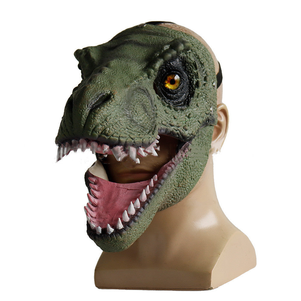Halloween Dinosaur Mask with Moving Mouth - Latex Costume Accessory