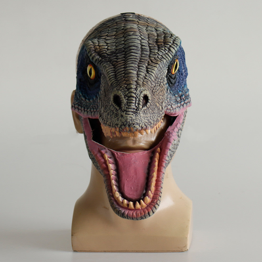 Halloween Dinosaur Mask with Moving Mouth - Latex Costume Accessory