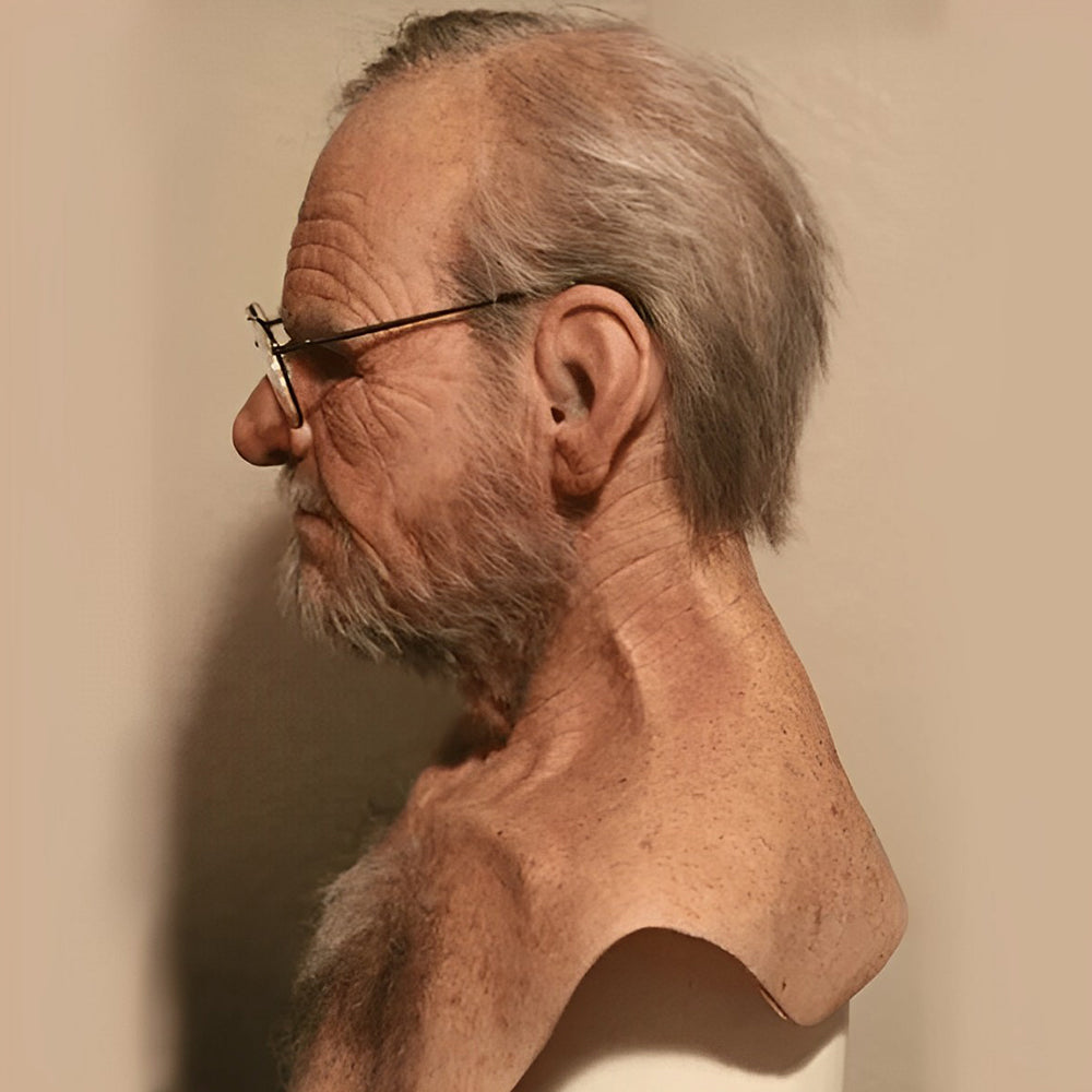 Halloween Elderly Character Mask – Full Face Party Costume
