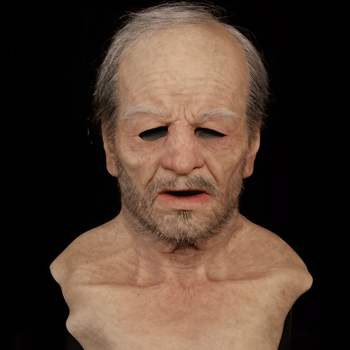 Halloween Elderly Character Mask – Full Face Party Costume
