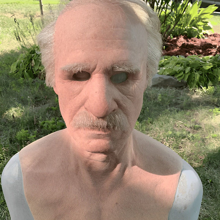 Halloween Elderly Character Mask – Full Face Party Costume
