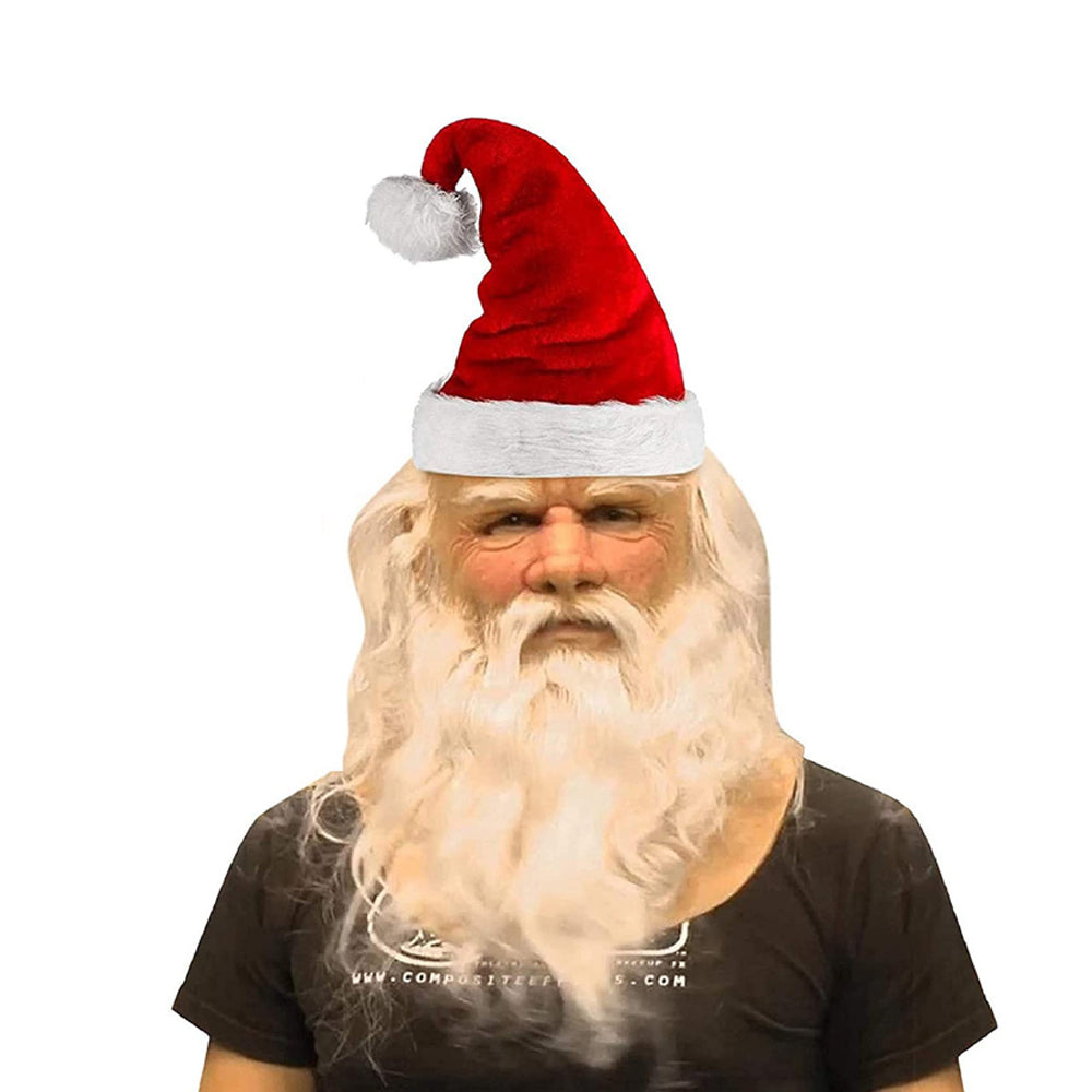 Halloween Elderly Character Mask – Full Face Party Costume - Santa Claus-B