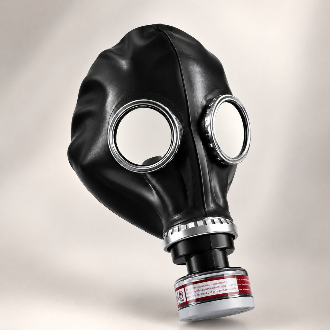 Halloween Gas Mask - Black Costume Accessory
