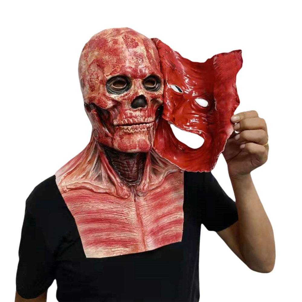 Halloween Horror Mask Headpiece - Latex Costume Accessory