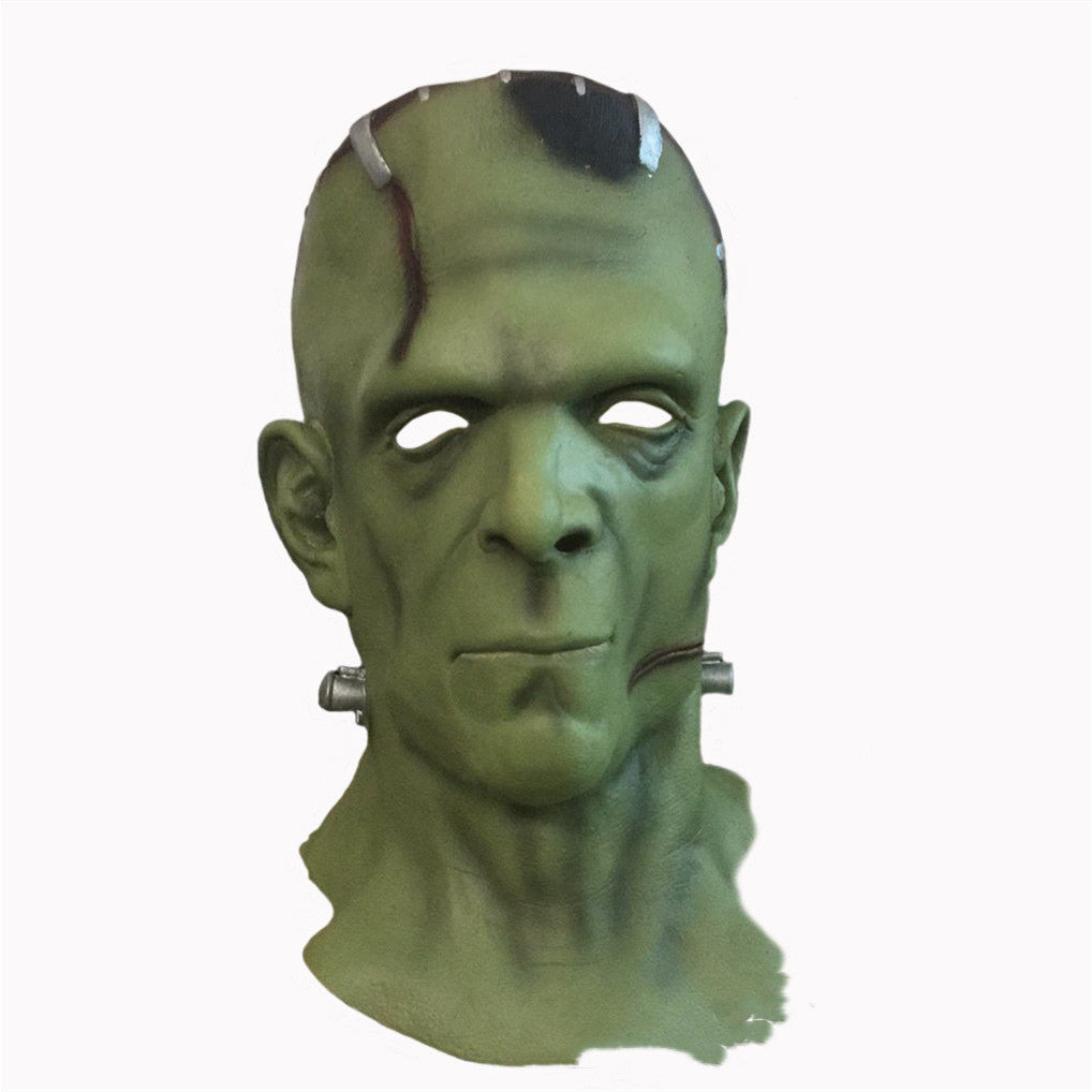 Halloween Latex Horror Mask - Green Masquerade Face Cover