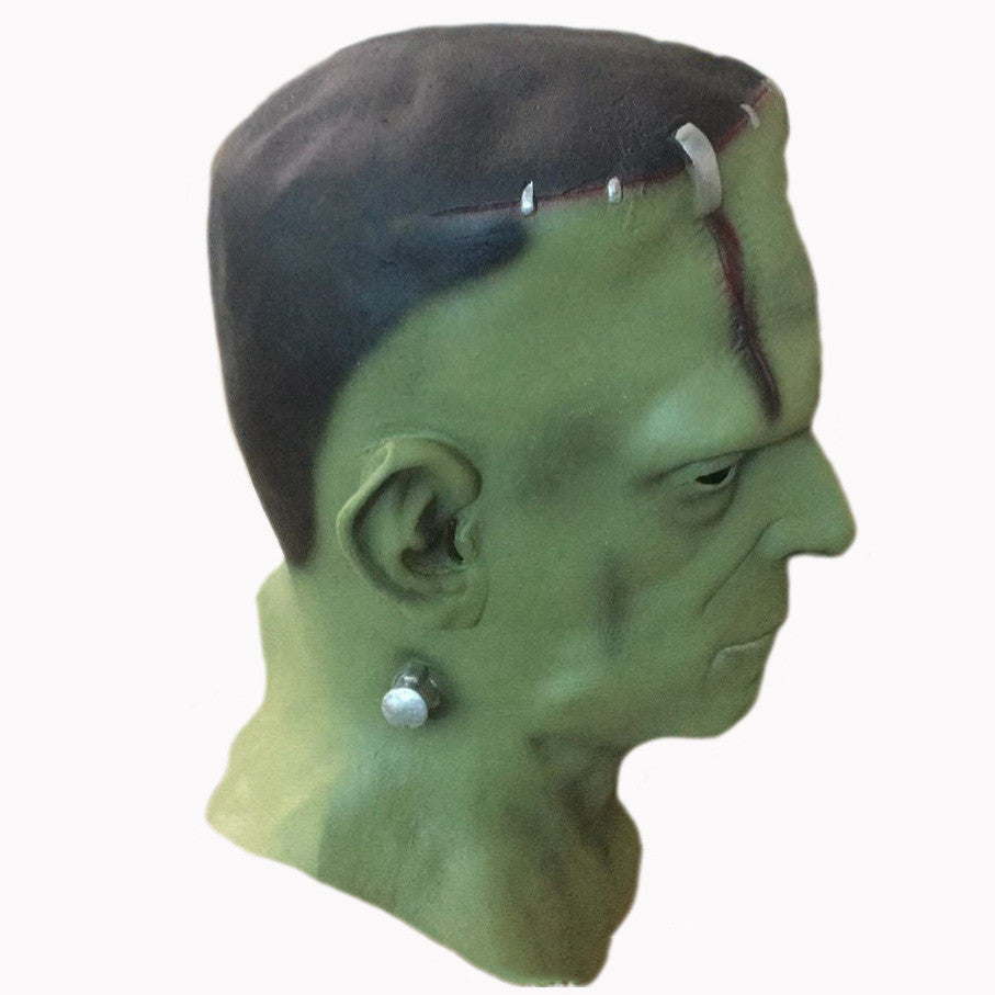 Halloween Latex Horror Mask - Green Masquerade Face Cover