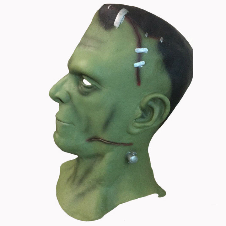 Halloween Latex Horror Mask - Green Masquerade Face Cover - Green
