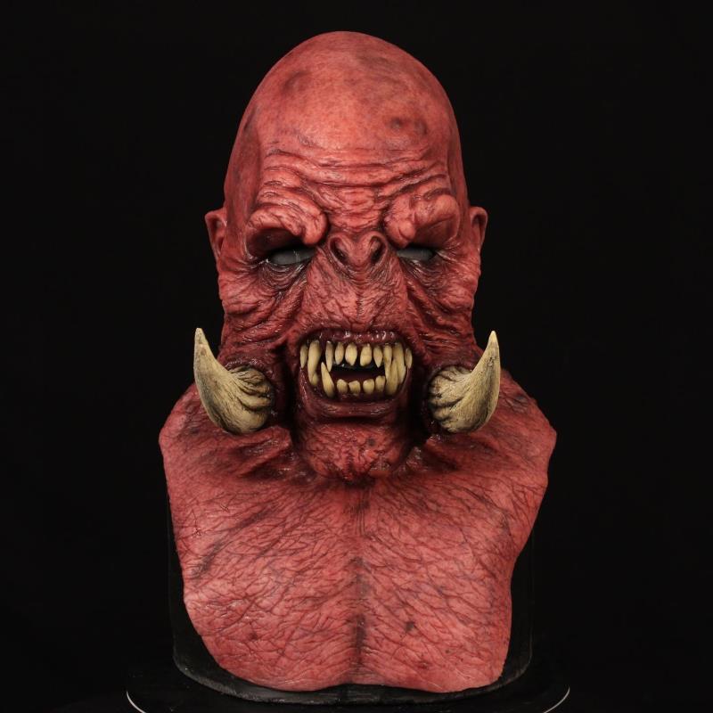 Halloween Latex Horror Mask - Warcraft Red Demon Cosplay