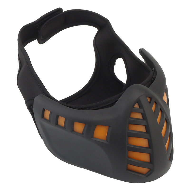 Halloween LED Half Face Mask - Light-Up Party Accessory - Black
