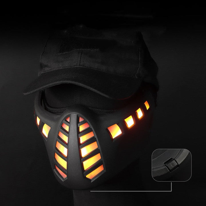 Halloween LED Half Face Mask - Light-Up Party Accessory