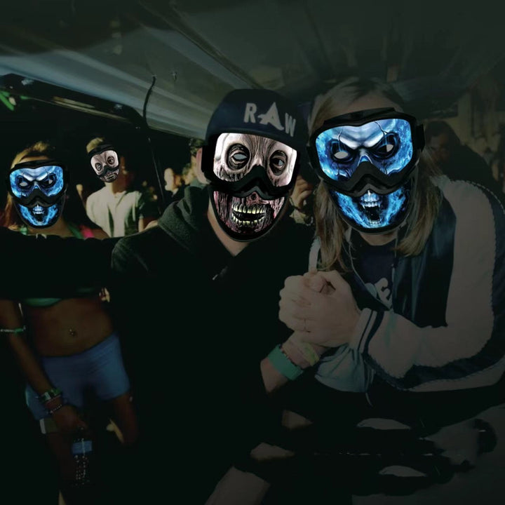 Halloween LED Light-Up Mask - Glowing Party Accessory