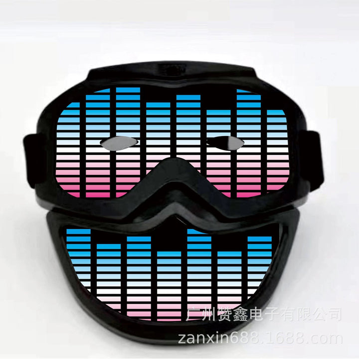 Halloween LED Light-Up Mask - Glowing Party Accessory - Glowing