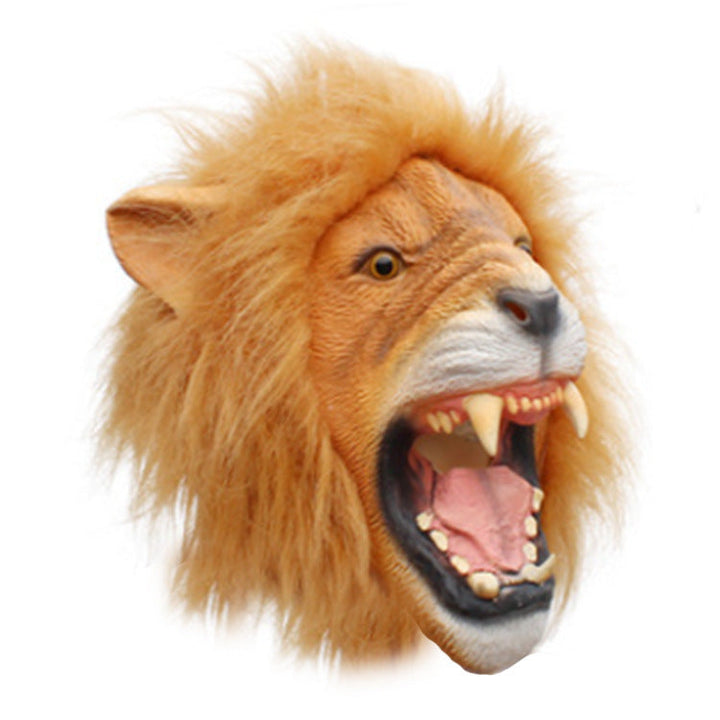 Halloween Lion Mask - Latex Animal Head Costume Accessory