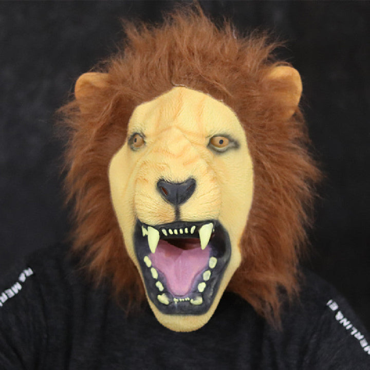 Halloween Lion Mask - Open Mouth Latex Costume