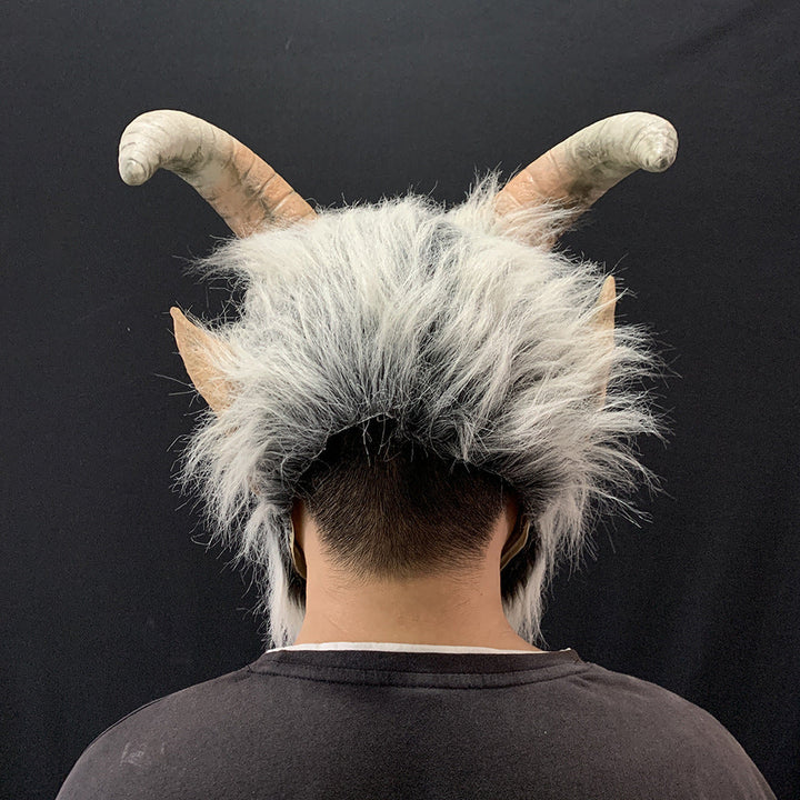 Halloween Lucifer Devil Mask Latex Headpiece - Horror Costume