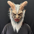 Halloween Lucifer Devil Mask Latex Headpiece - Horror Costume