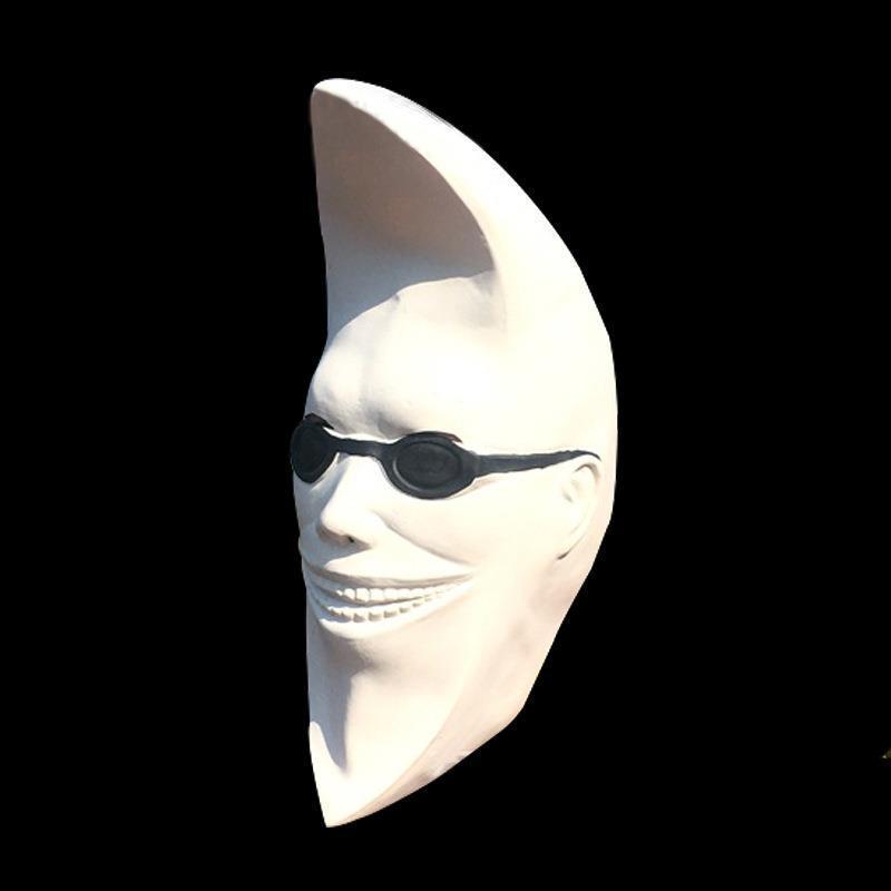 Halloween Moon Mask Headpiece - White Celestial Party Accessory
